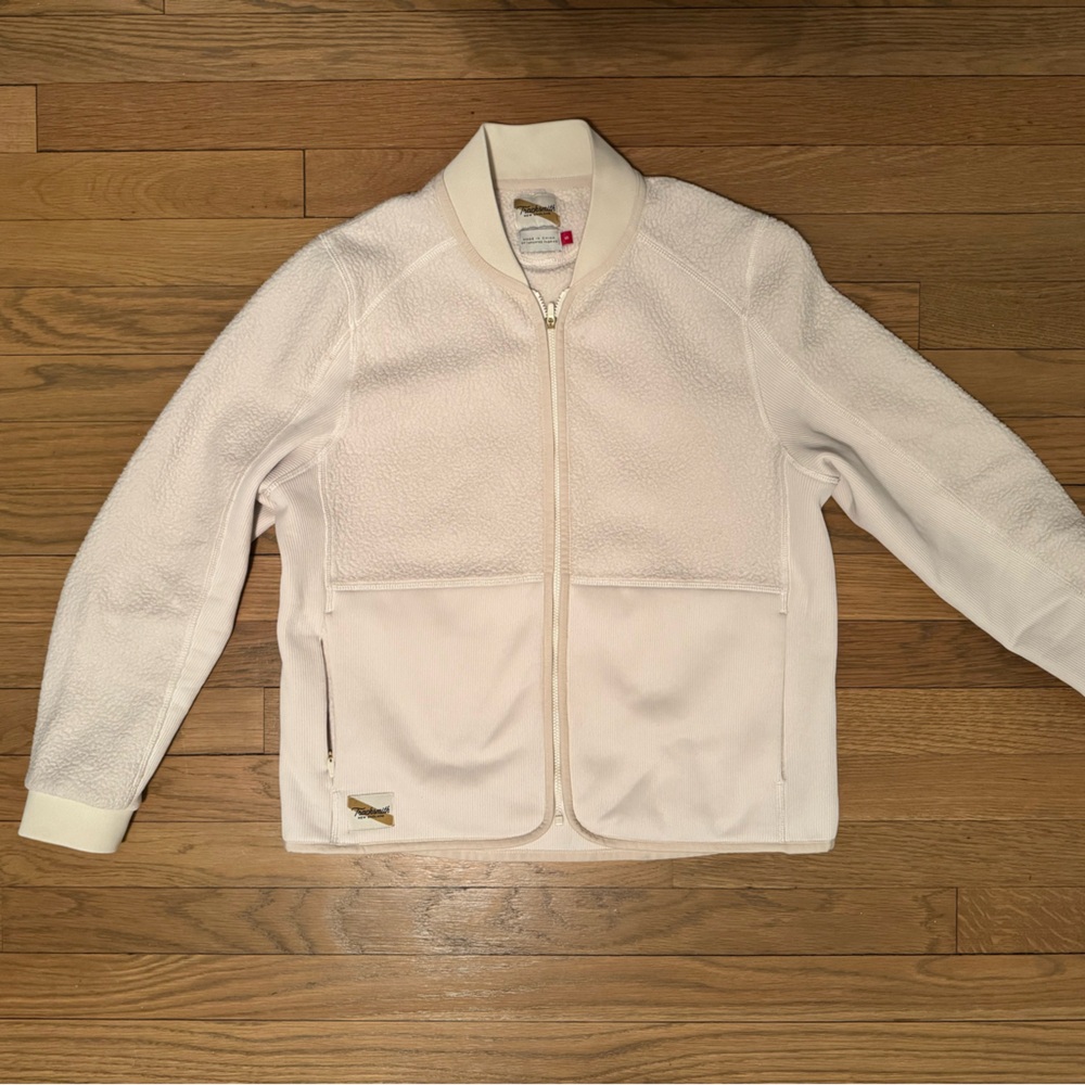 Tracksmith Fens Fleece Cream Jacket